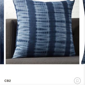 CB2 indigo tie dye pillow cover